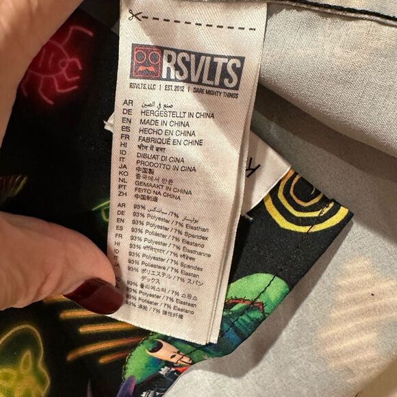 RSVLTS Men's Disney Nightmare Before Christmas Oogie Boogie button down - Picture 6 of 12